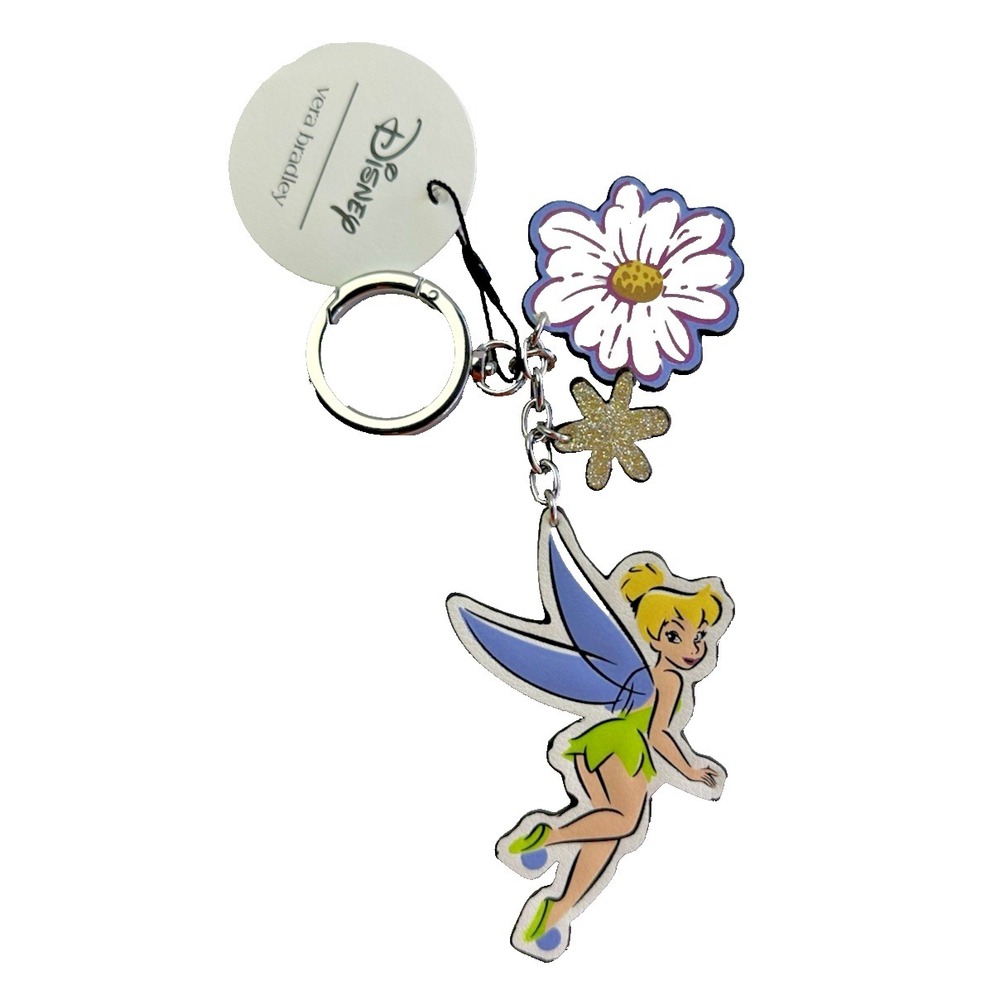 Vera Bradley Disney Tinker Bell Key Ring Bag Charm NWT Pixie Collectible Gift‎